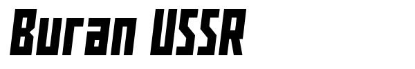 Buran USSR font preview